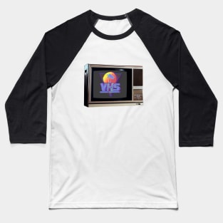 TV SET / VHS #4 (palms & grid) (GLITCHED) Baseball T-Shirt